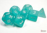 CHESSEX - Dados Poliédricos Frosted Teal/white - Gamesmart